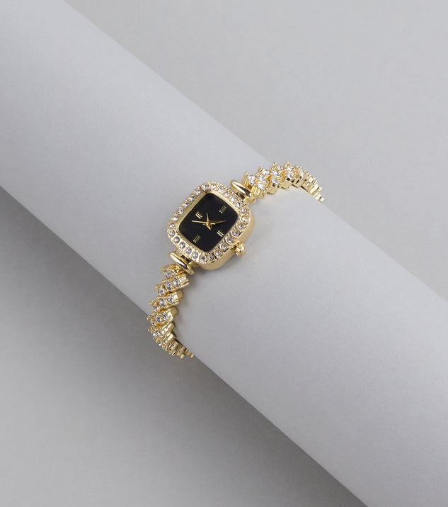 It Girl O’Clock Rhinestone Watch Bracelet