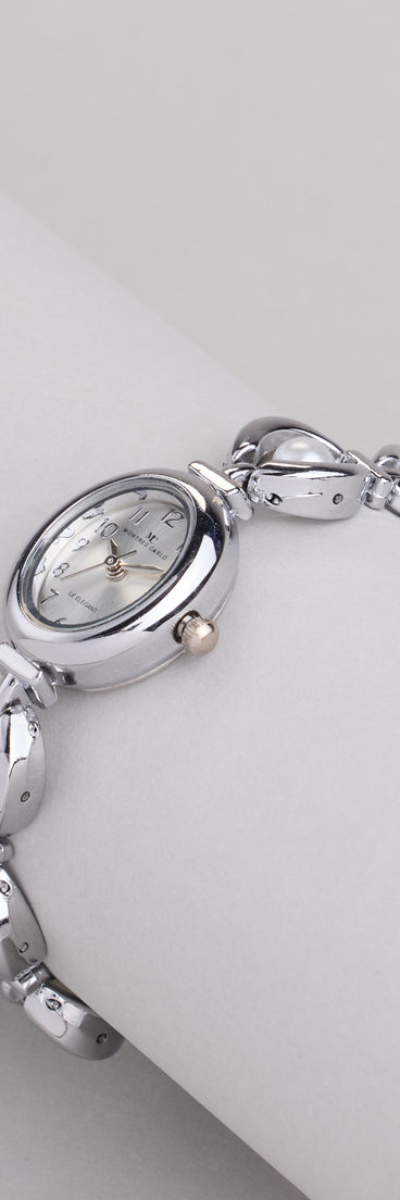 Ahead Of Time Faux Pearl Watch