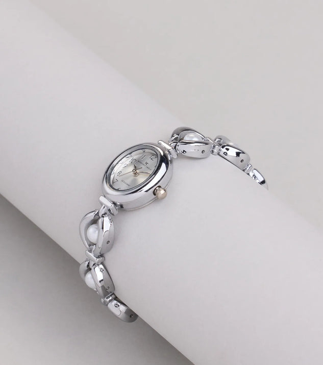 Ahead Of Time Faux Pearl Watch