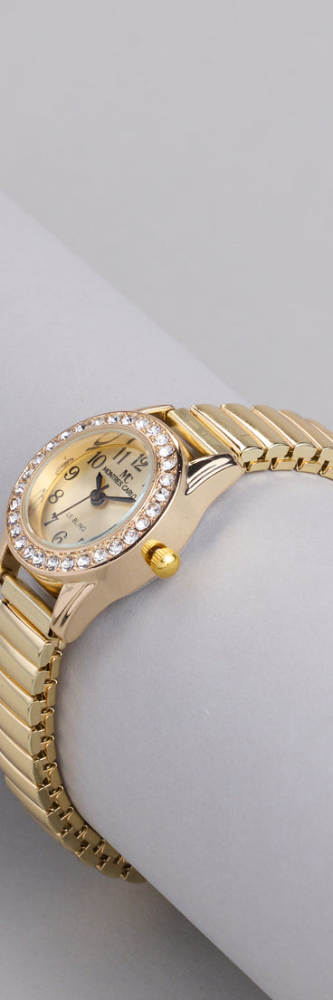 Rise And Shine Rhinestone Clock Trim Watch