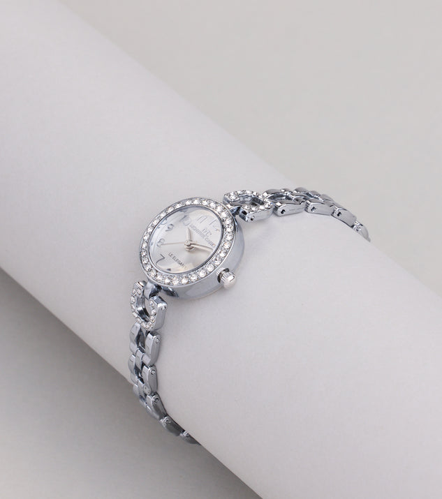 Time Will Tell Rhinestone Trim Watch