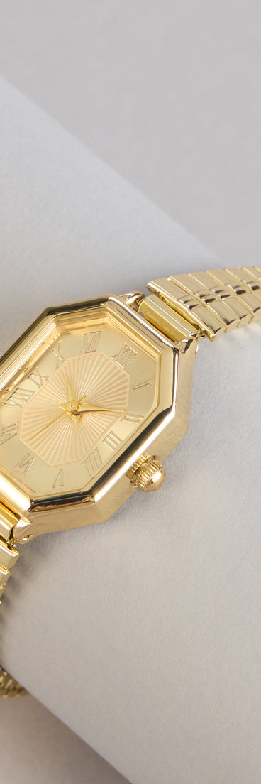 Polished Hour Stretch Band Watch