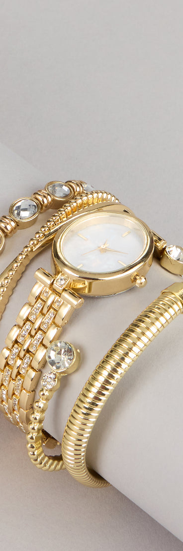 Quiet Luxe Watch and Bracelet Stack
