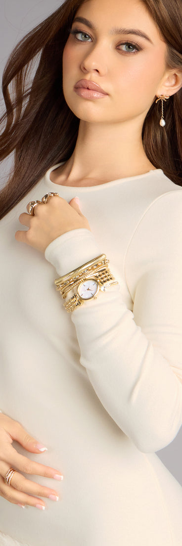 Quiet Luxe Watch and Bracelet Stack