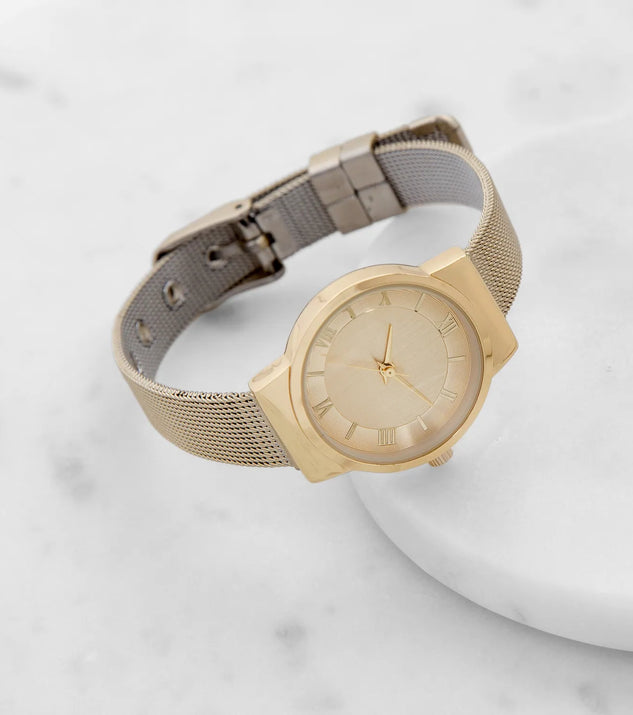 Always On Time Mesh Watch