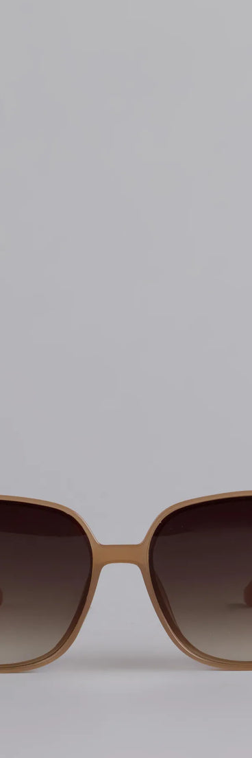 Serving Shade Square Oversized Sunglasses