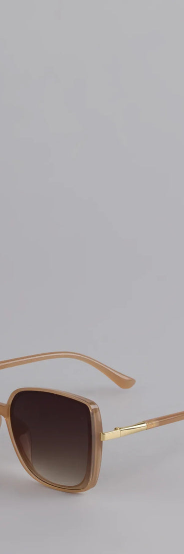 Serving Shade Square Oversized Sunglasses