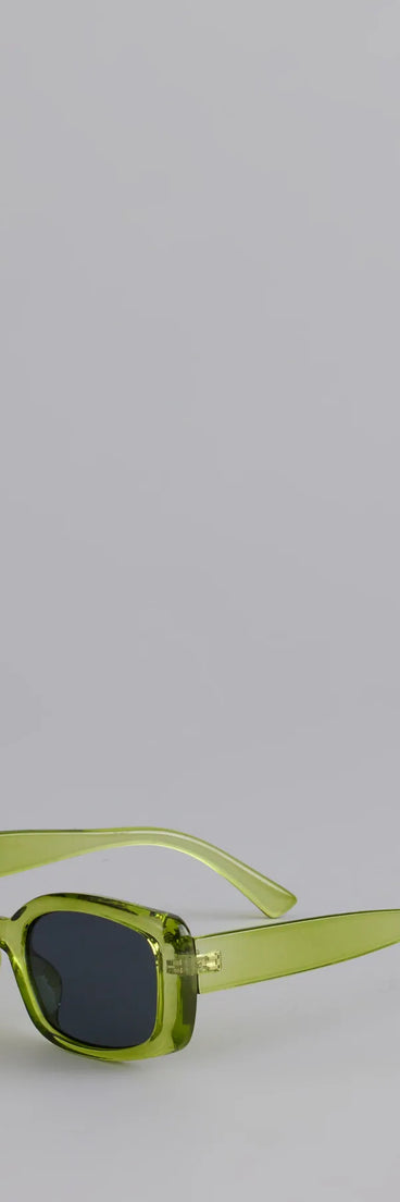 Style your vibe in seconds with the Trendsetting Frames Square Sunglasses in green, a fashion accessories essential that completes any outfit with ease.