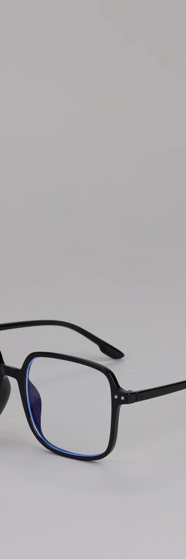 Preppy Vibe Oversized Blue Light Glasses