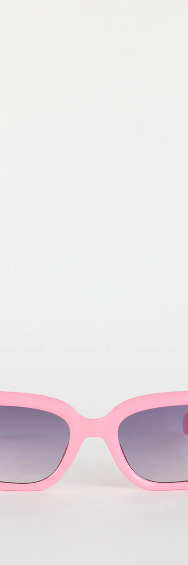 Picture This Retro Rectangle Sunglasses