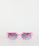 Picture This Retro Rectangle Sunglasses