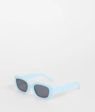 The Meet Downtown Retro Square Sunglasses in light blue brings edge and energy to your vibe, ready to elevate any festival look or concert outfit.