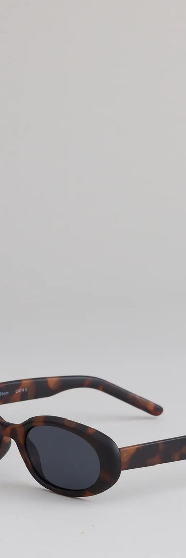 Retro Mood Tortoiseshell Oval Sunglasses