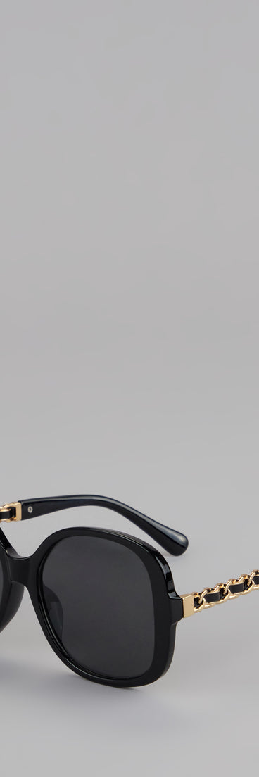 Too Glam To Care Oversized Braid Sunglasses