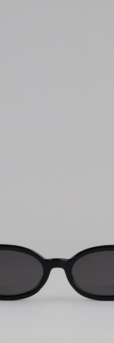 No Paparazzi Please Oval Rhinestone Sunglasses