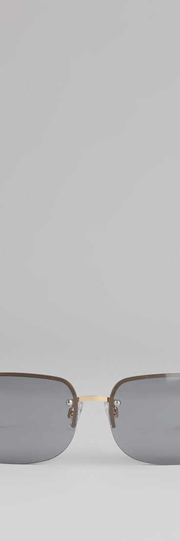 Dreamy Winged Rimless Sunglasses