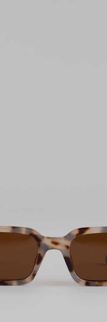 Shade Shift Leopard Square Sunglasses