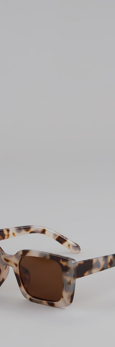 Shade Shift Leopard Square Sunglasses