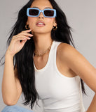 No Paparazzi Please Rectangle Sunglasses
