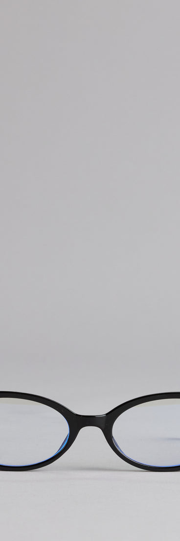 Smart Look Oval Blue Light Glasses