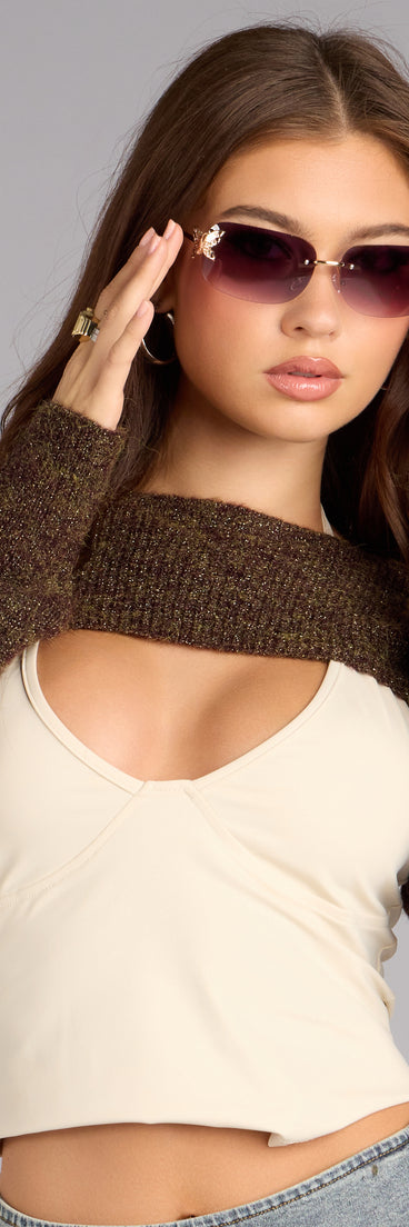 Pretty Intent Butterfly Side Sunglasses