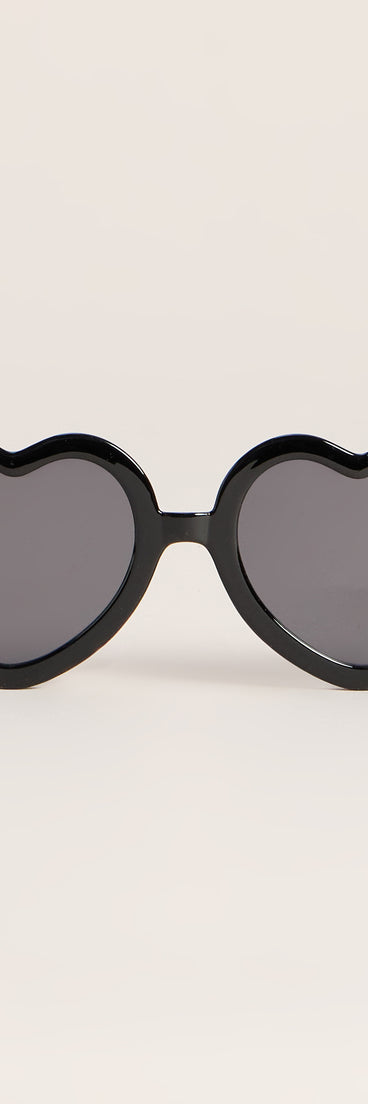 Heart Eyes Flat Top Sunglasses