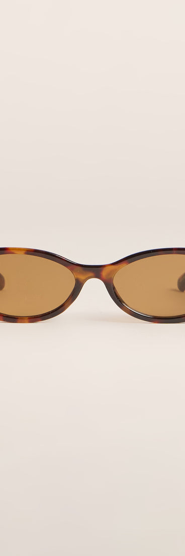 Unread Text Oval Sunglasses
