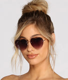Heart Eyez Rimless Sunglasses