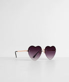 Heart Eyez Rimless Sunglasses