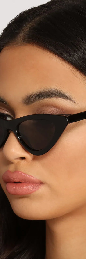 Whatever Forever Thin Cat Eye Sunglasses
