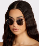 Back At It Hexagon Round Sunglasses