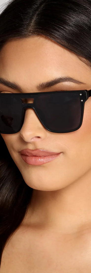 Stylishly Studded Flat-Top Sunglasses