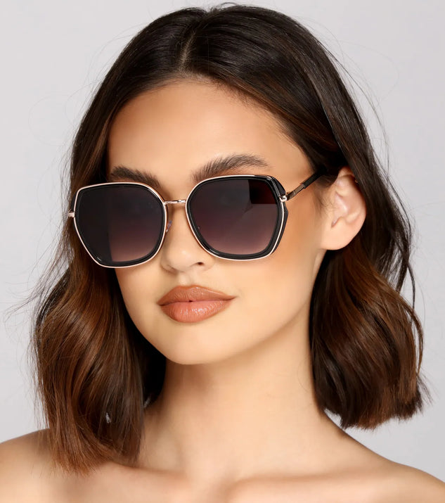 Bring On The Glam Vibes Square Sunglasses