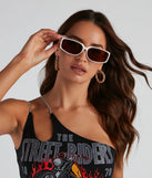 Cool Girl Chain-Detail Sunglasses