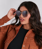 Hide Out Square Oversized Sunglasses