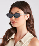 Chic Allure Geometric Cat-Eye Sunglasses