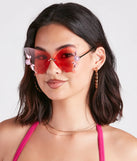 Butterfly Babe Rhinestone Statement Sunglasses