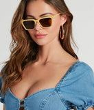Sunniest Day Flat Top Square Sunglasses