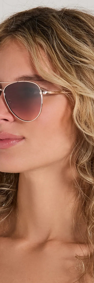 Got The Look Sleek Aviator Sunglasses