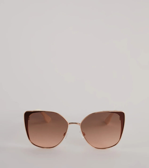 Cute Sight Cateye Metal Sunglasses, a trendy ivory addition to women's going-out outfits, is ideal for Christmas party outfits, chic NYE attire, or winter night-out looks that keep you on-trend!