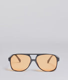 Retro Look Flat Aviator Sunglasses