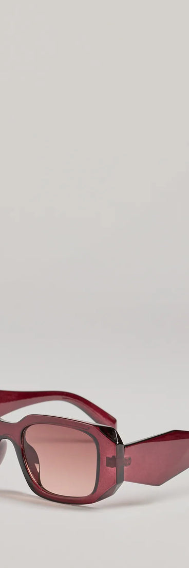 Elevated Glam Rectangle Sunglasses