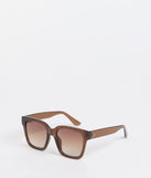The Always On Point Square Frame Sunglasses in brown brings edge and energy to your vibe, ready to elevate any festival look or concert outfit.
