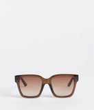The Always On Point Square Frame Sunglasses in brown brings edge and energy to your vibe, ready to elevate any festival look or concert outfit.