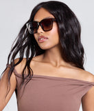 The Always On Point Square Frame Sunglasses in brown brings edge and energy to your vibe, ready to elevate any festival look or concert outfit.
