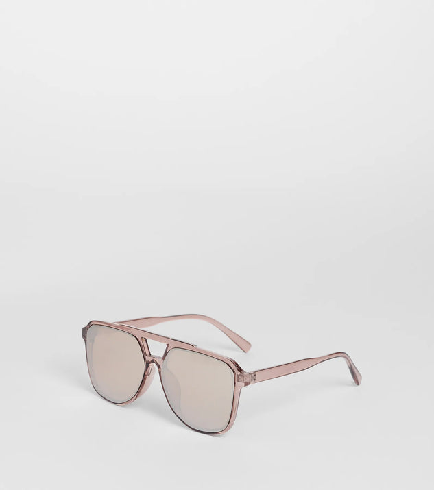 The So Cool Flat Top Square Sunglasses in pink brings edge and energy to your vibe, ready to elevate any festival look or concert outfit.