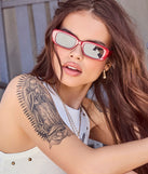 The Sleek Classic Square Frame Sunglasses in red brings edge and energy to your vibe, ready to elevate any festival look or concert outfit.