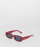 The Sleek Classic Square Frame Sunglasses in red brings edge and energy to your vibe, ready to elevate any festival look or concert outfit.