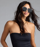 Schedule Full Oversized Square Sunglasses