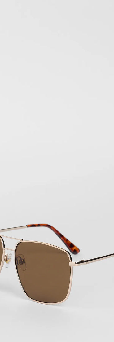 Trendy Sleek Oversized Square Sunglasses